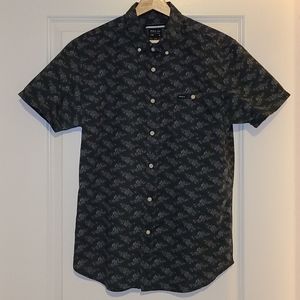 RVCA - Black w/ Flowers Short Sleeve Button Up